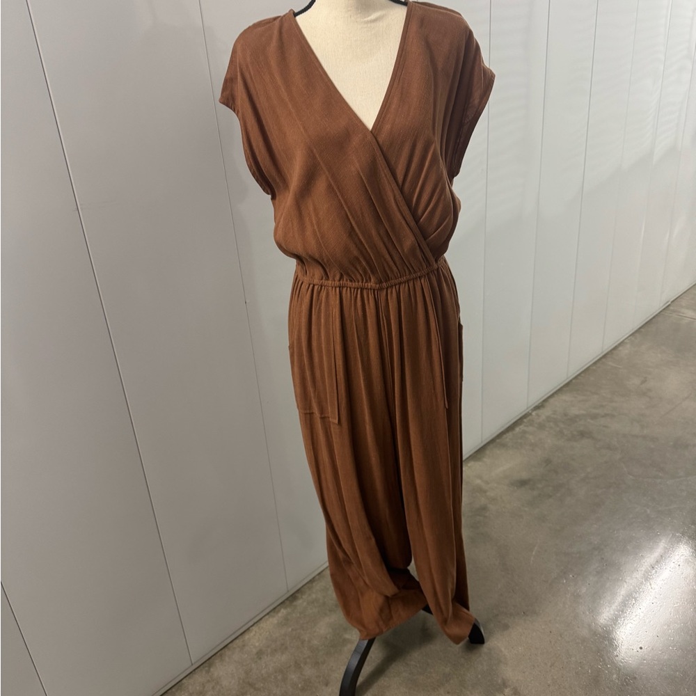 Chestnut Wrap Jumpsuit
